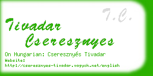 tivadar cseresznyes business card